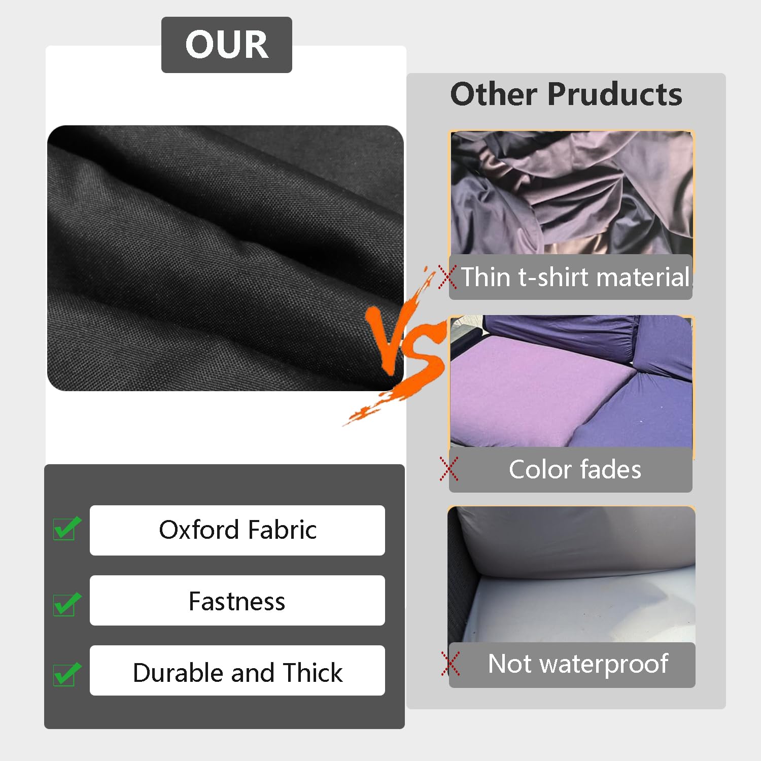 TECOSARA waterproof fabric shields cushions from weather and spills.