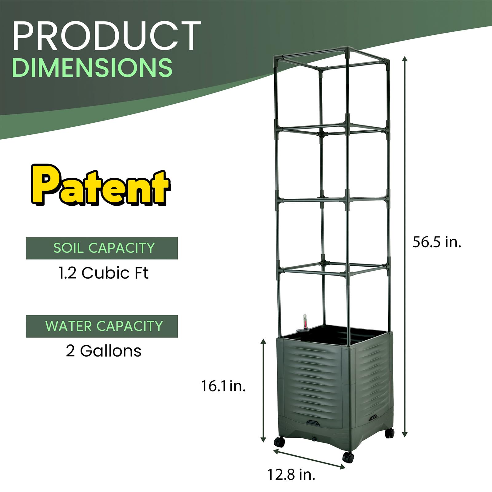TeCreatio planter's four ventilation holes promote healthy airflow and soil health