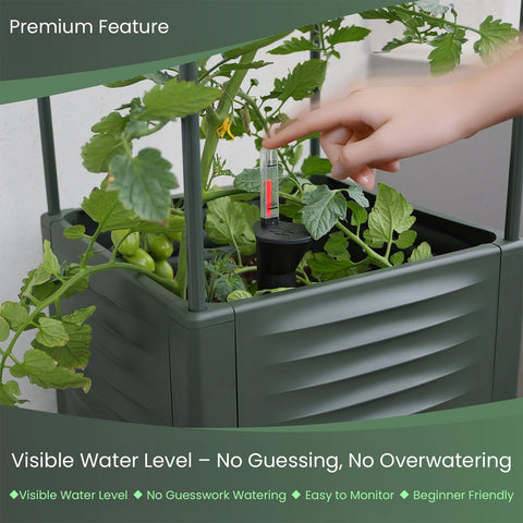 TeCreatio mobile planter with wheels and brakes offers flexible sun exposure in small spaces