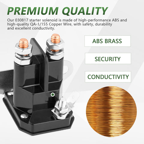 Tecreddy 030817 starter solenoid side view highlighting slim profile for tight spaces