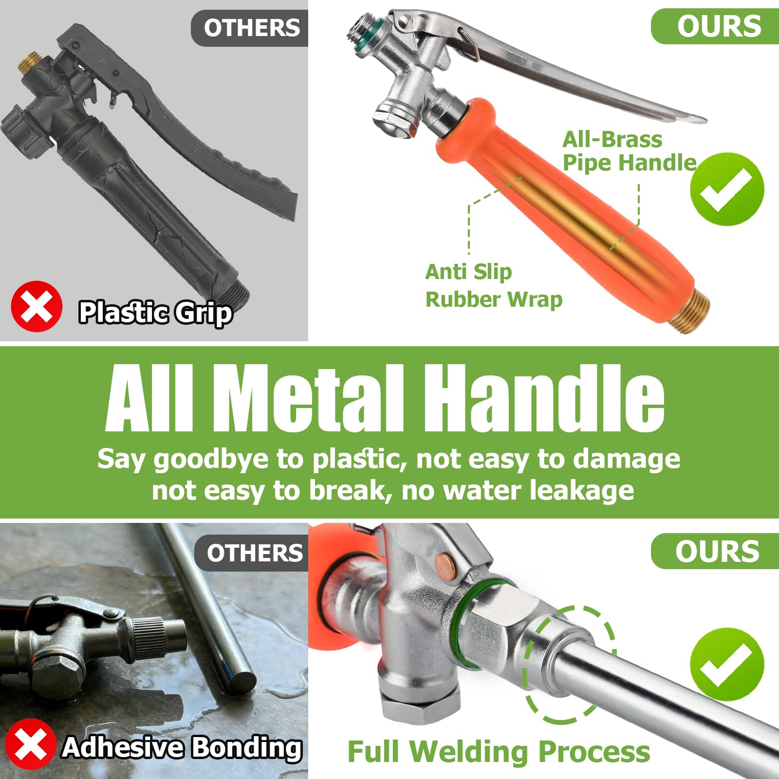 Tecreddy 16-inch stainless extension wand extends reach for beds and containers.