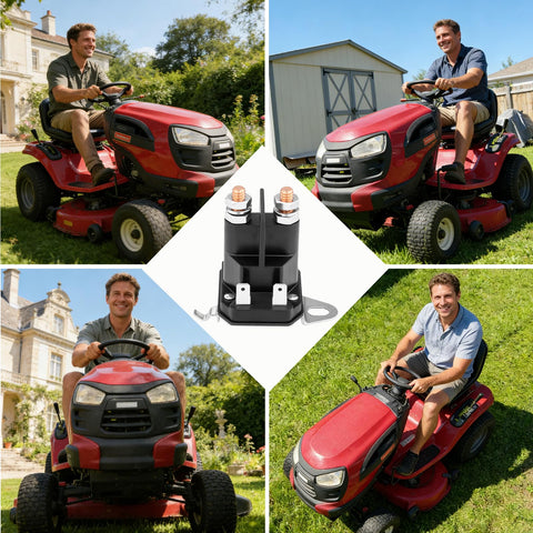Tecreddy 192507 solenoid in use on lawn tractor demonstrating practical power.