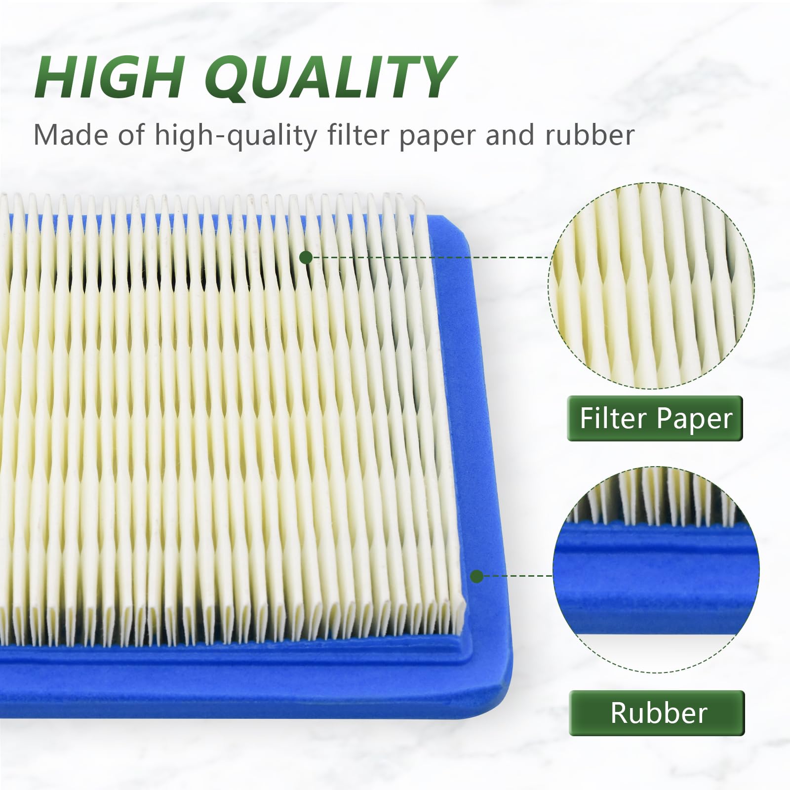Tecreddy 491588S air filter side view showing fit and seal