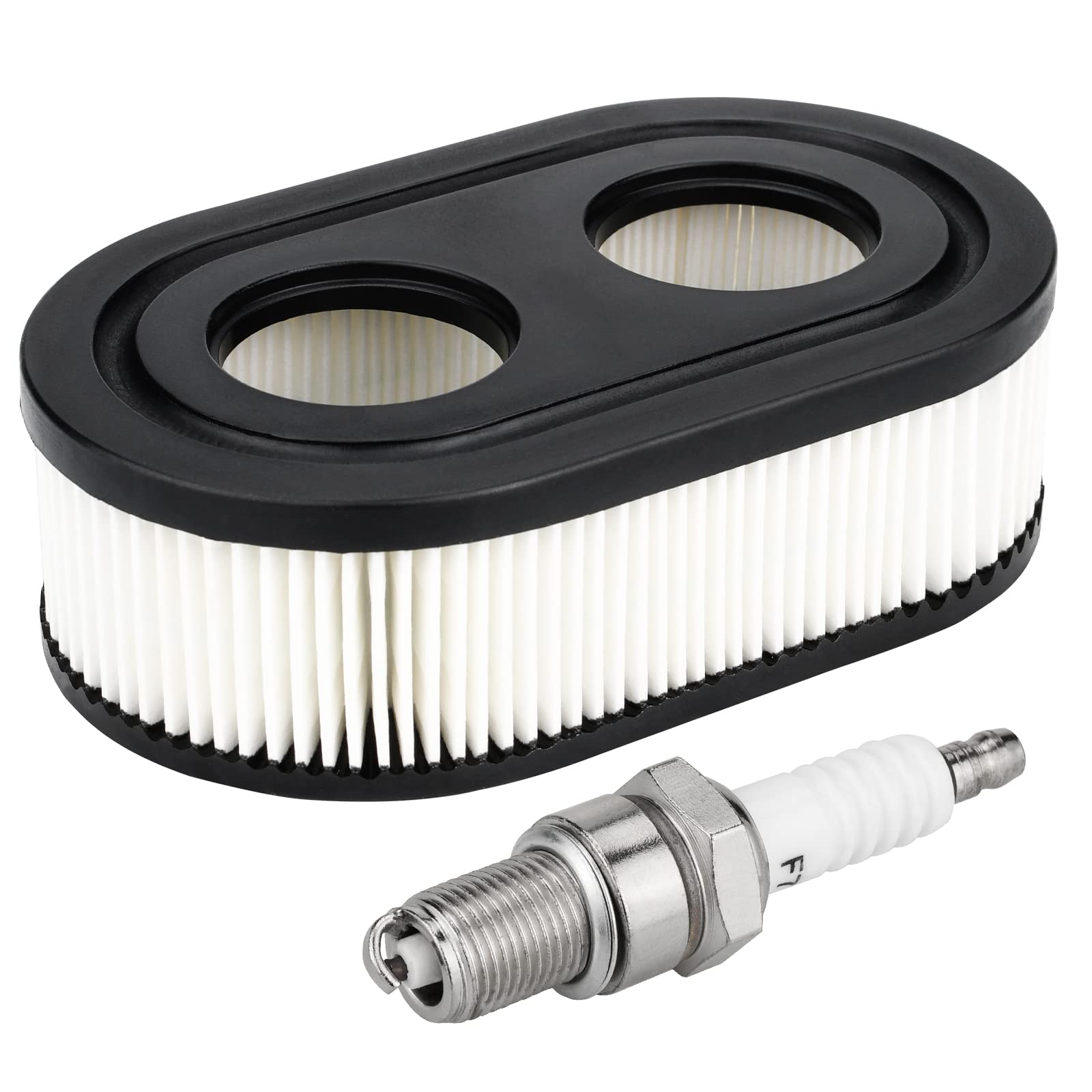 Tecreddy 593260 air filter and spark plug set for Troy-Bilt; easy mower maintenance