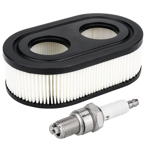 Tecreddy 593260 air filter and spark plug set for Troy-Bilt; easy mower maintenance