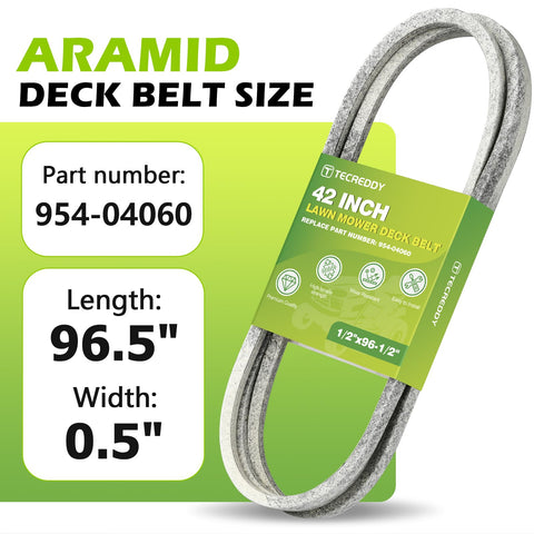 Tecreddy 954-04060B deck belt close-up with heat and abrasion resistance