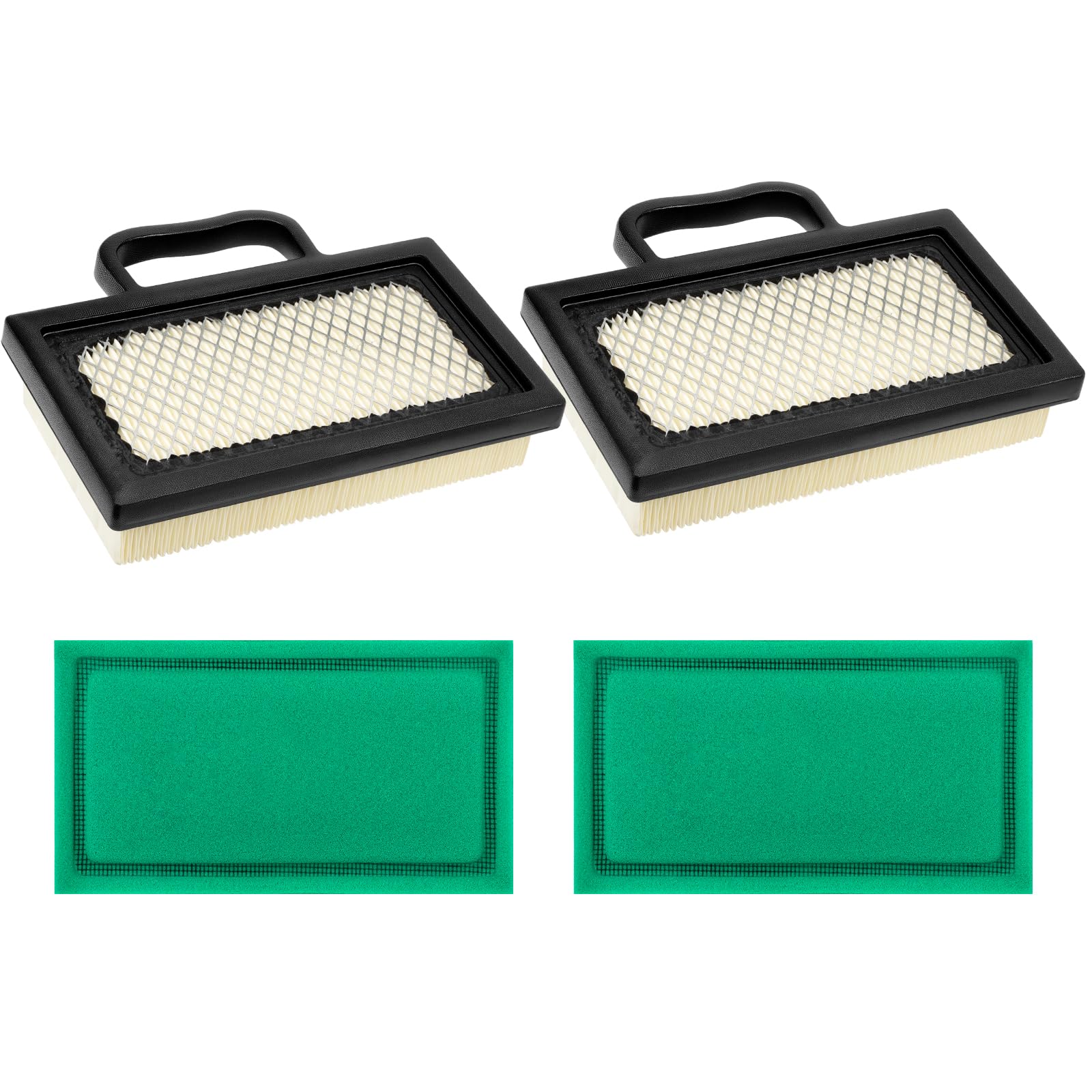 Tecreddy air filter 499486S-698754 two-pack improves airflow for Briggs & Stratton engines.