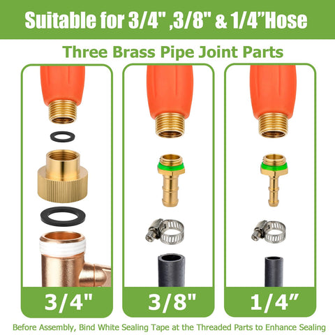 Tecreddy brass barbs for 3/8 inch hose ensure secure, durable connections.