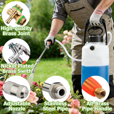 Tecreddy brass joint for 3/4 inch hose provides reliable garden irrigation.