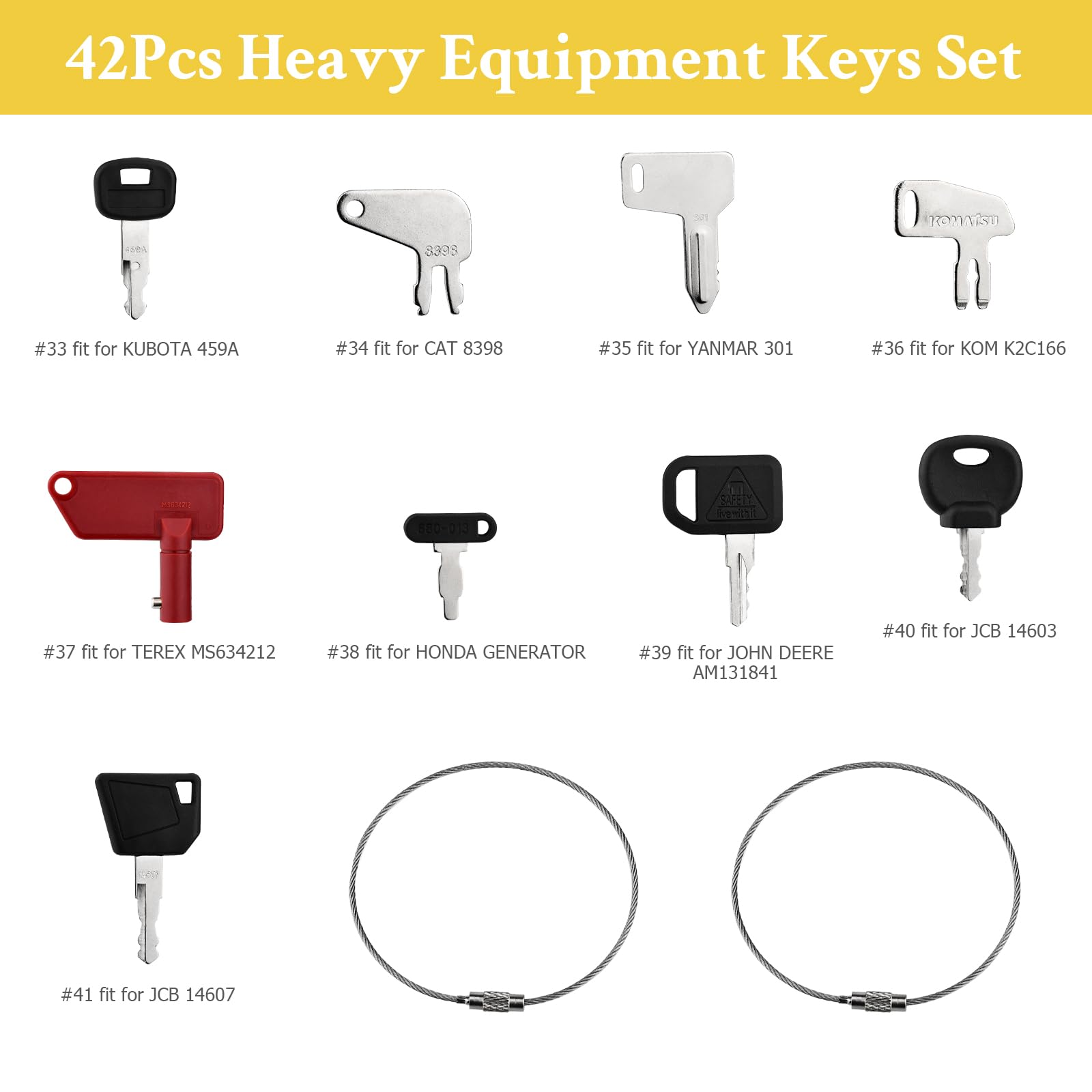 Tecreddy durable metal ignition keys with polished finish resisting wear.