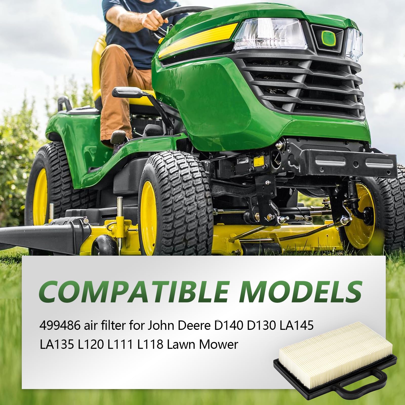 Tecreddy air filter boosts mower performance under tough yard work.