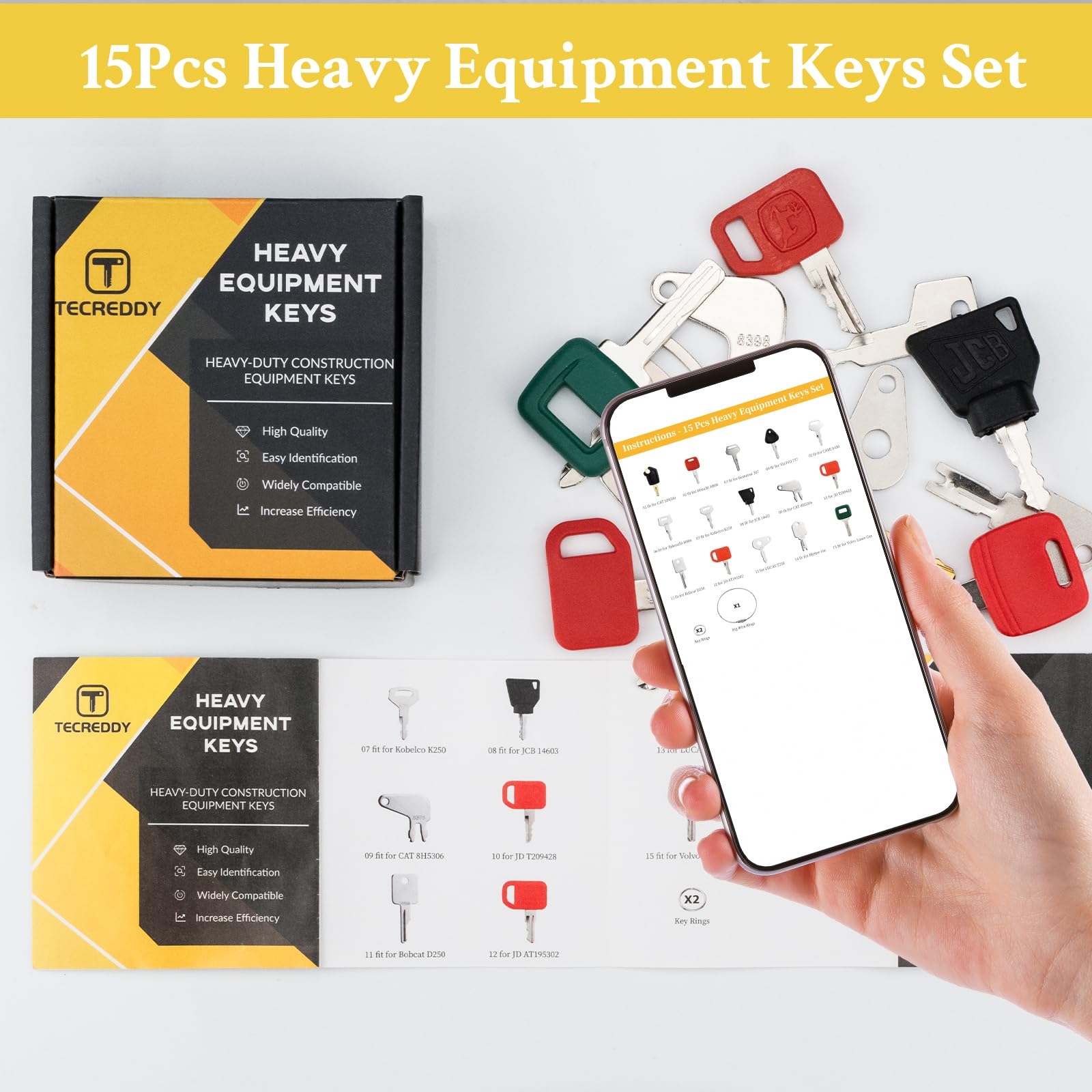 Tecreddy John Deere AT195302 key designed for fast access on busy jobsites.