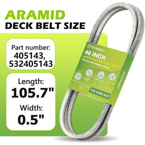 Tecreddy belt showing Husqvarna compatibility for easy replacement