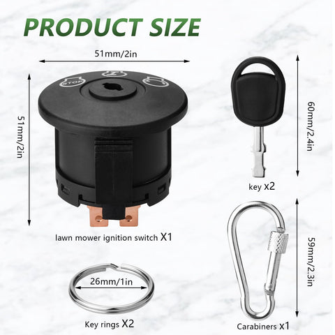 Tecreddy 3-position ignition switch with stop and reverse function