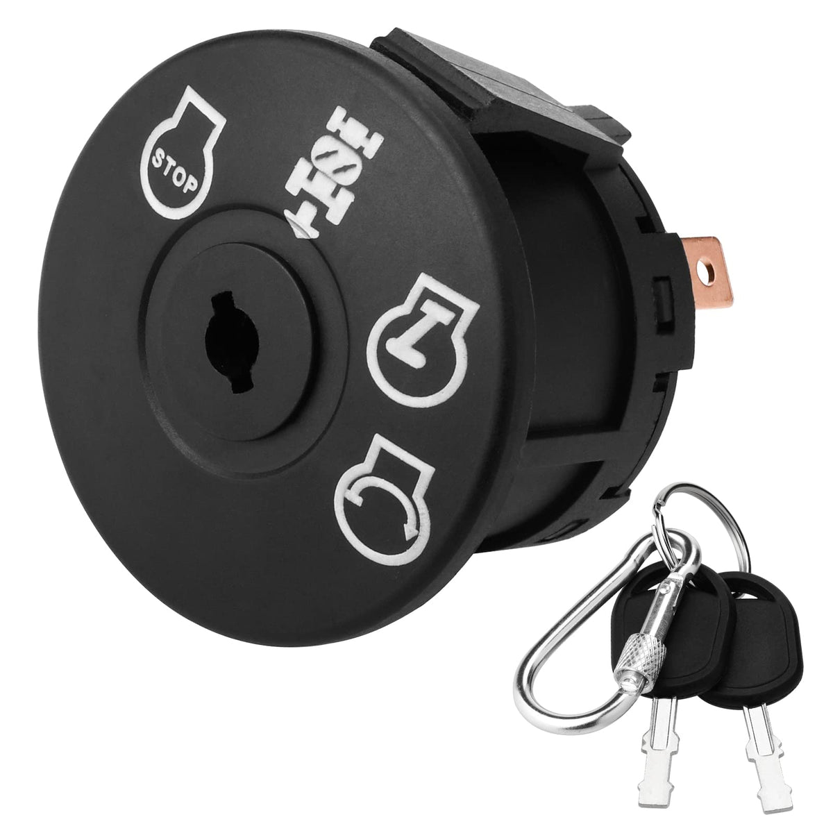 Tecreddy 4-position ignition switch for Craftsman and Husqvarna riding mowers, reliable control.