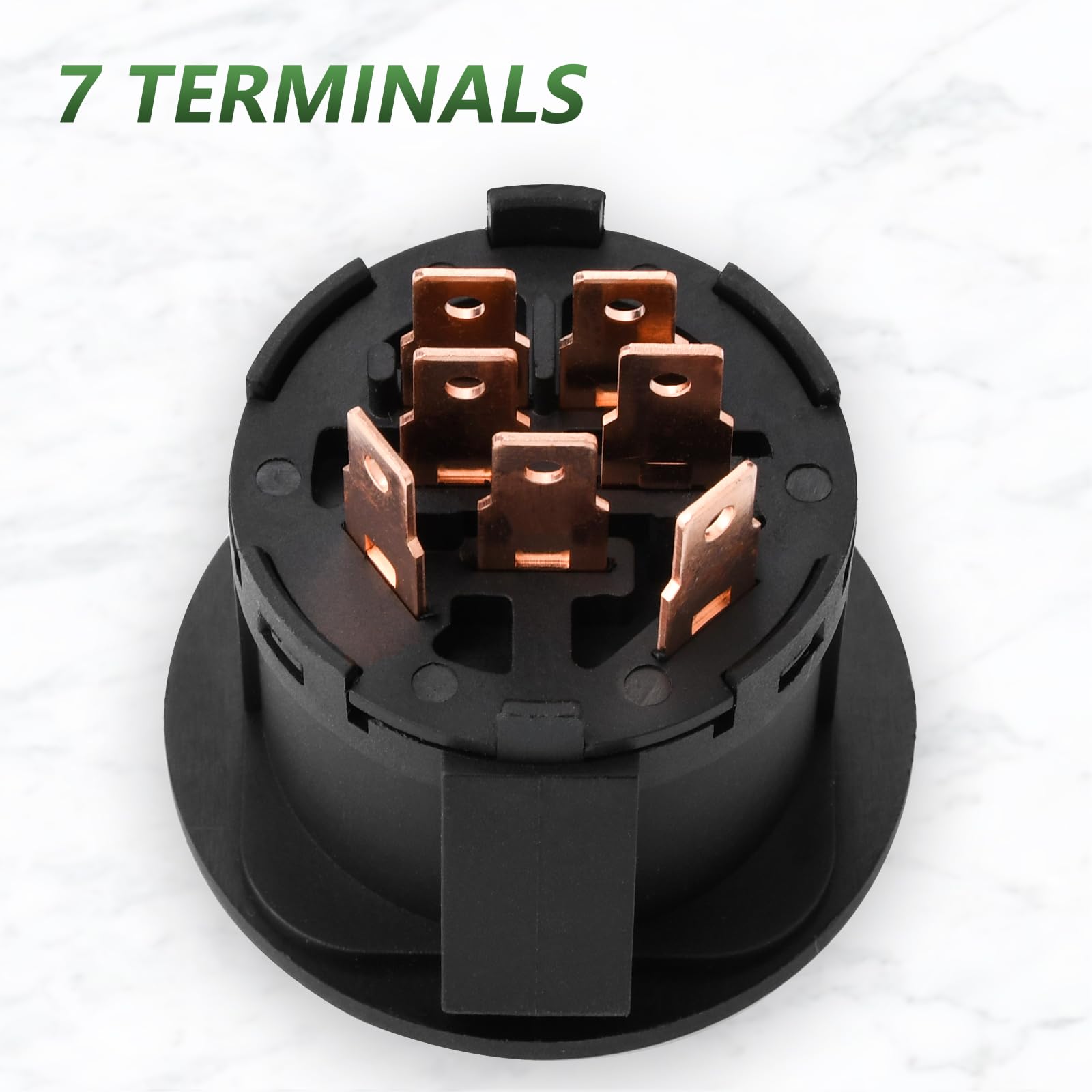 Durable ABS body and brass terminals on the Tecreddy ignition switch.