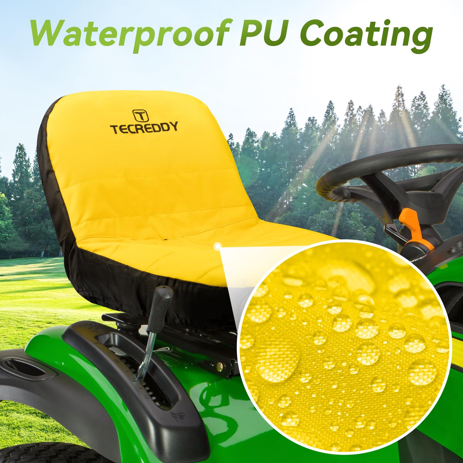 Anti-slip inner layer keeps the seat cover secure on uneven terrain
