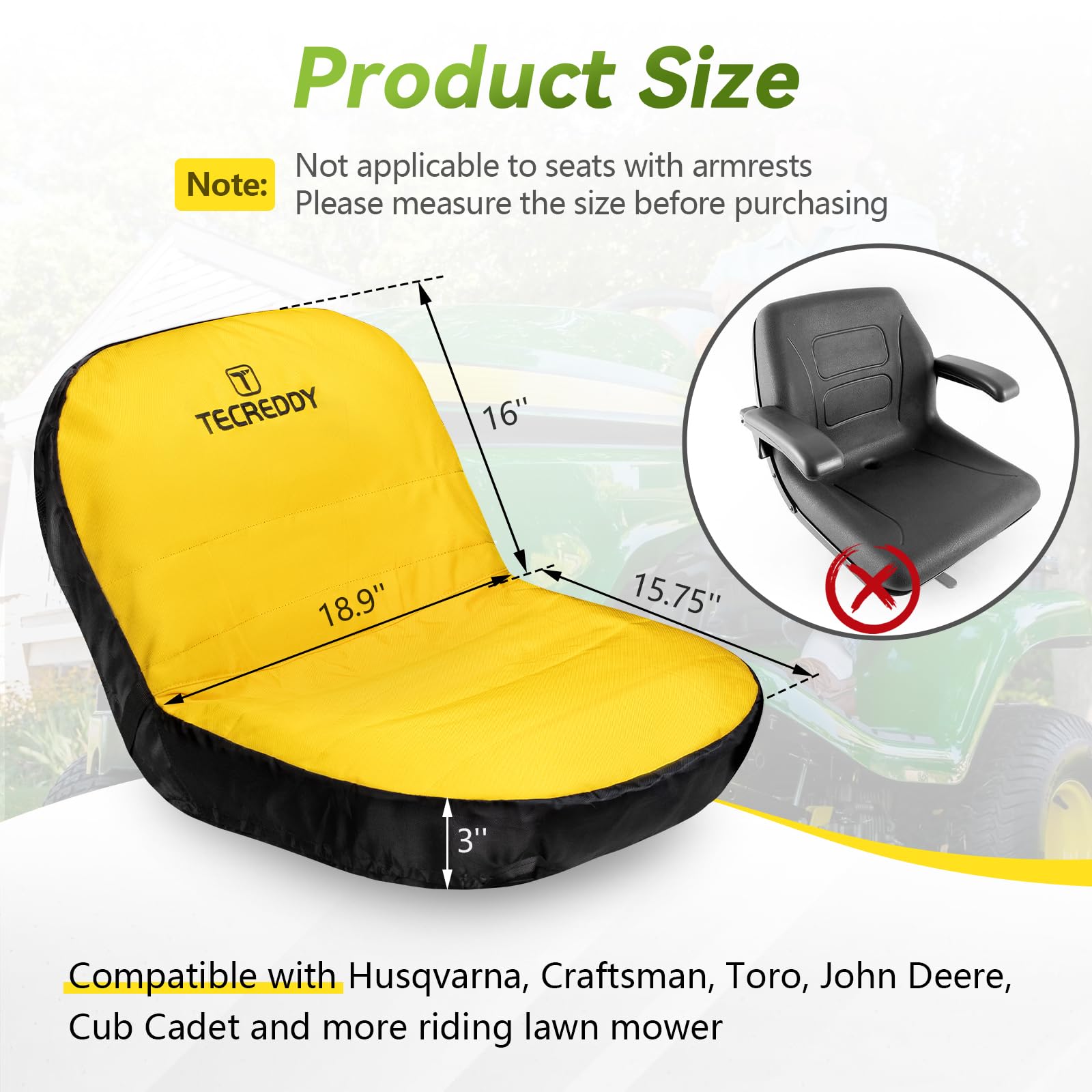 Tecreddy LP92334 seat cover back pockets shown for gloves and tools