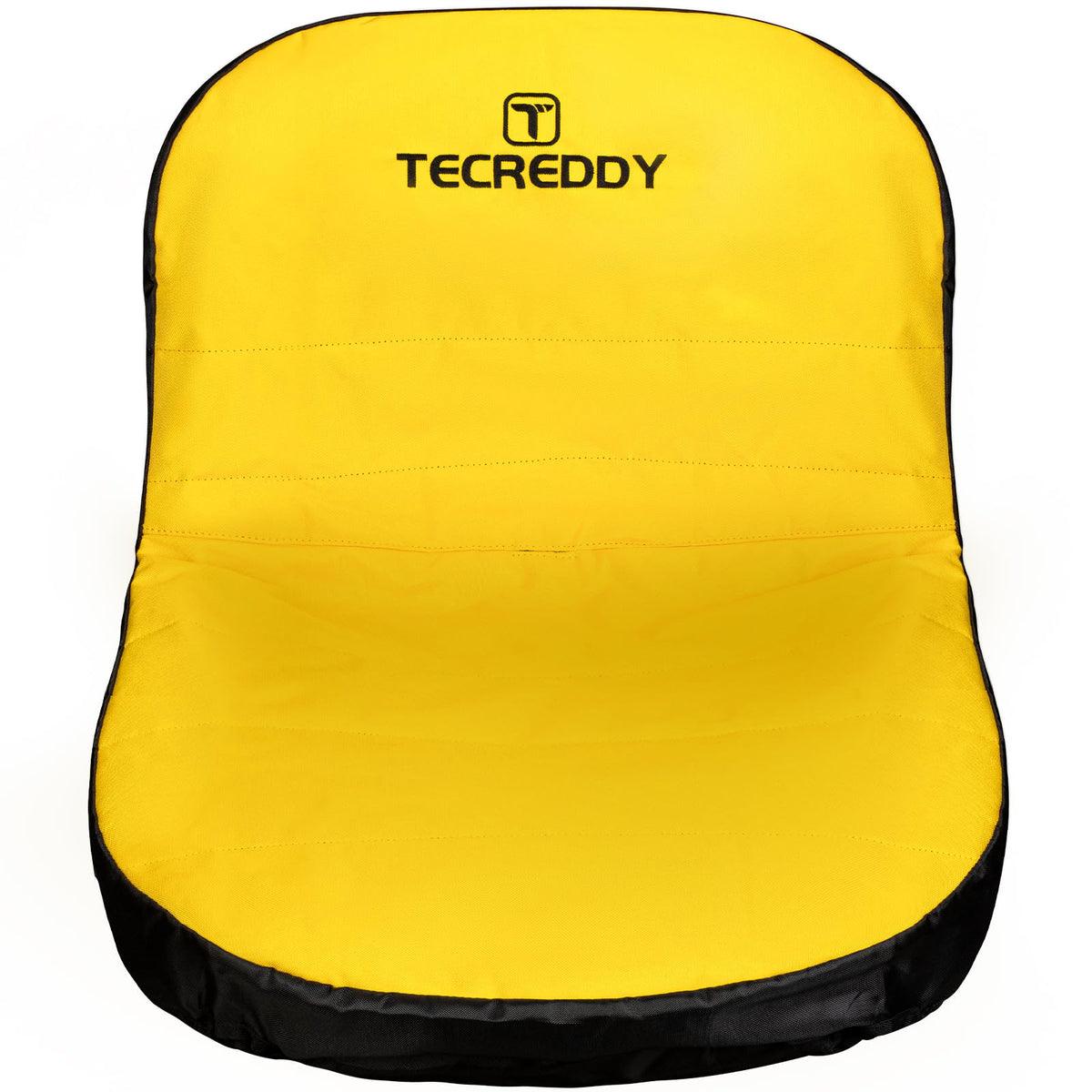 Tecreddy lawn mower seat cover installed on a tractor seat for everyday mowing comfort