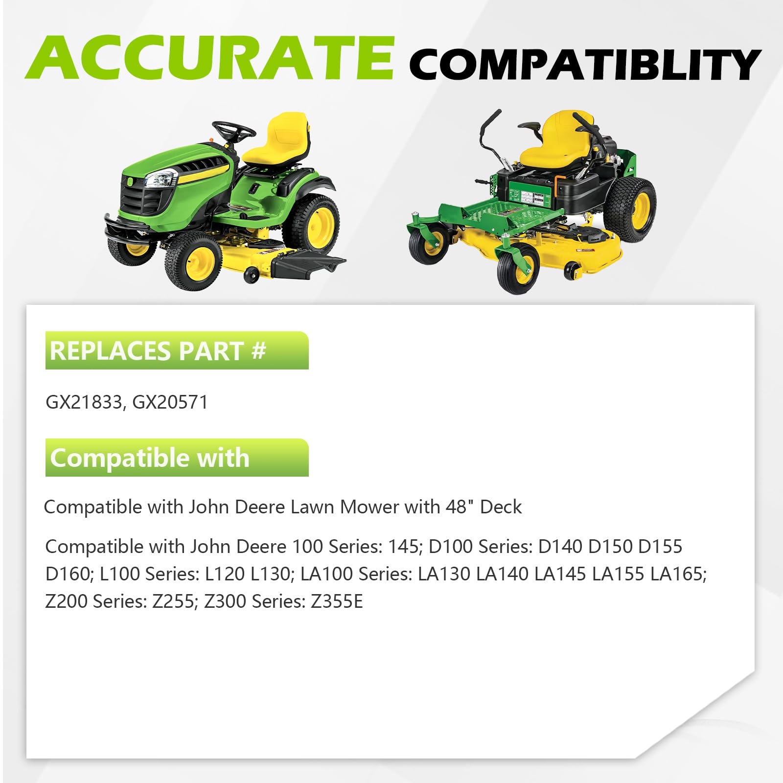 Tecreddy precision-dimension belt matches OEM specs for accurate deck alignment.