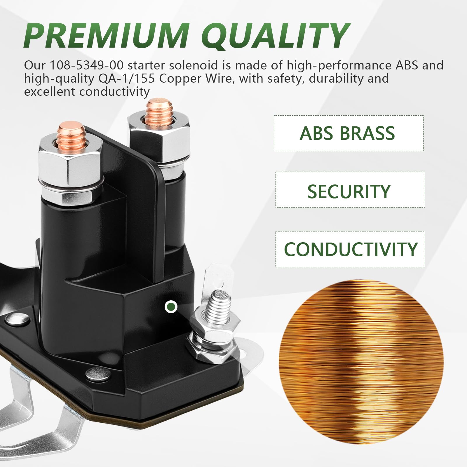 Tecreddy solenoid terminals close-up, secure electrical engagement.
