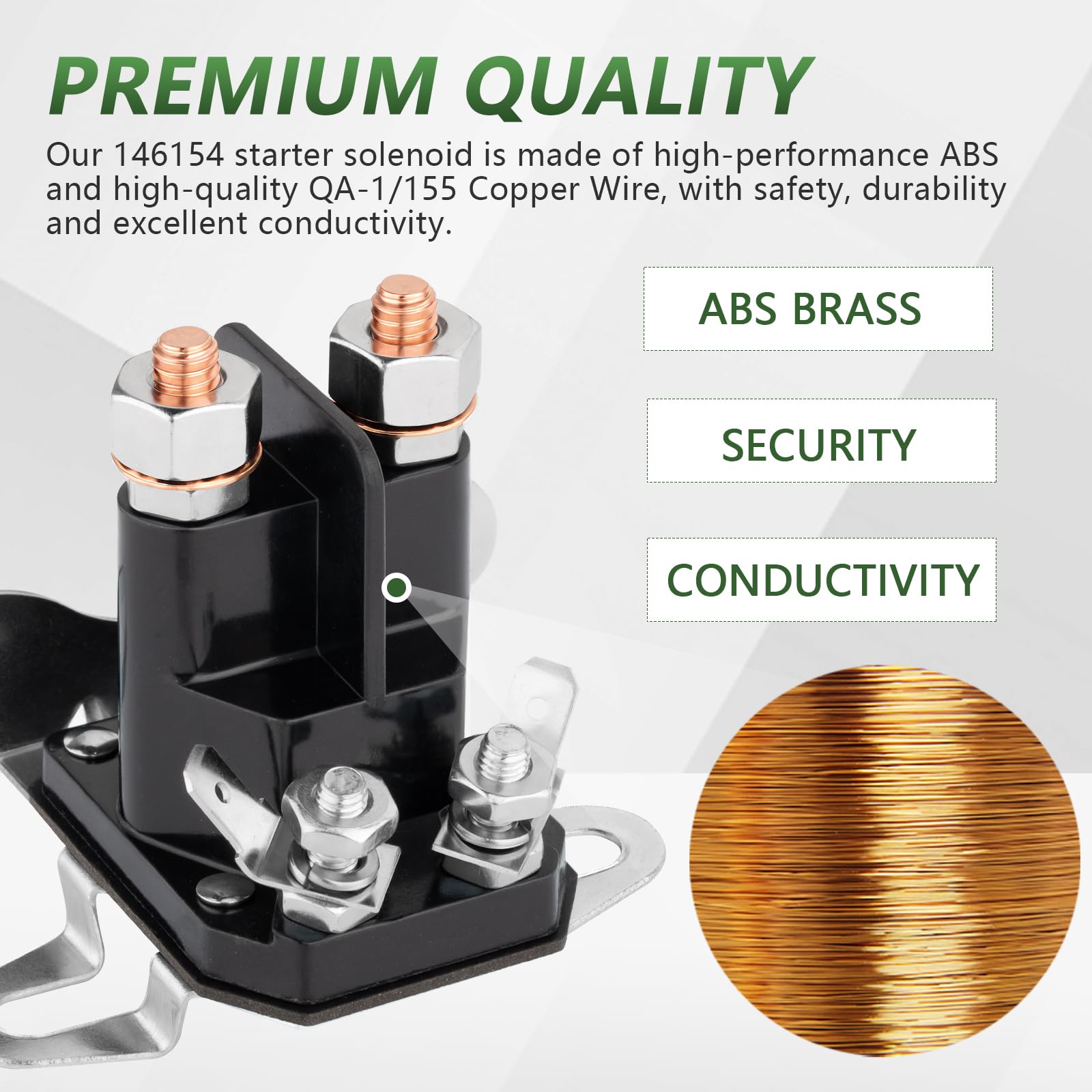 Tecreddy 12V solenoid close-up showing copper windings for efficient power
