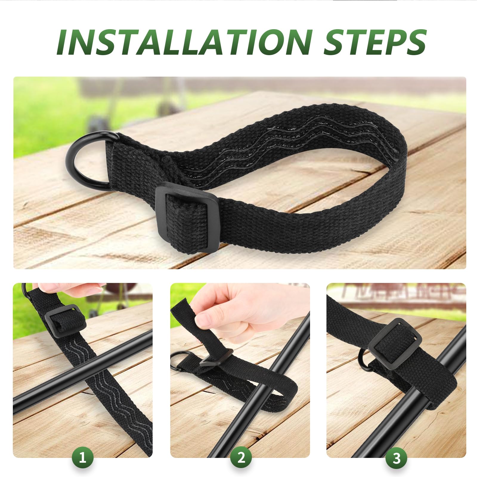 Rugged nylon construction supports heavy use and long service life.