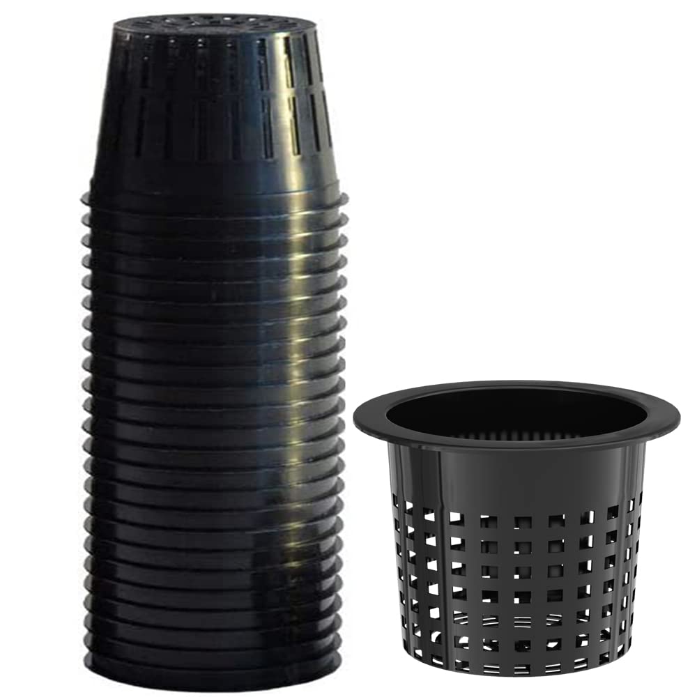 Tectsia 6-inch net cup with wide lip for easy root inspection in hydroponics.