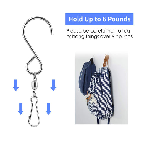 TecUnite wind chimes hanging using swivel clip demonstrating easy setup and reuse.