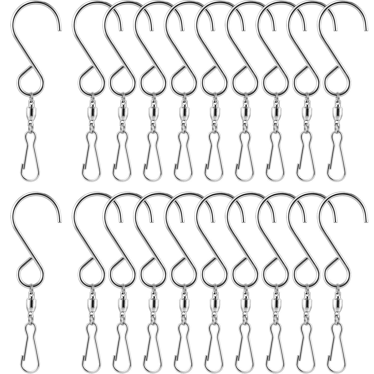 TecUnite wind spinner swivel hook close-up showing 360-degree rotation for versatile hanging.