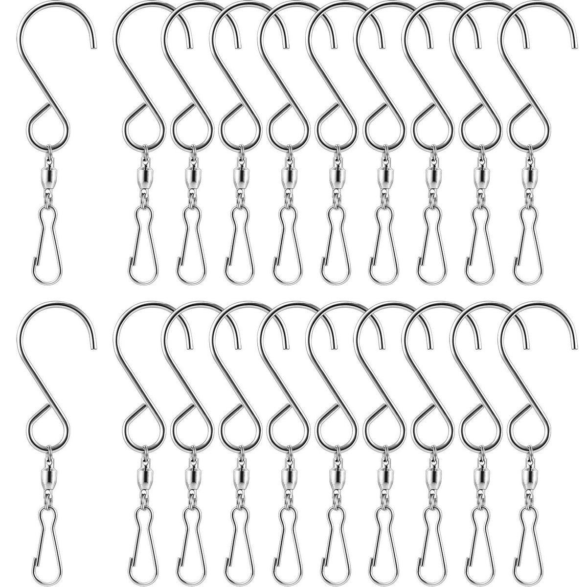 TecUnite wind spinner swivel hook close-up showing 360-degree rotation for versatile hanging.