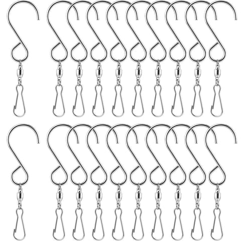 TecUnite wind spinner swivel hook close-up showing 360-degree rotation for versatile hanging.