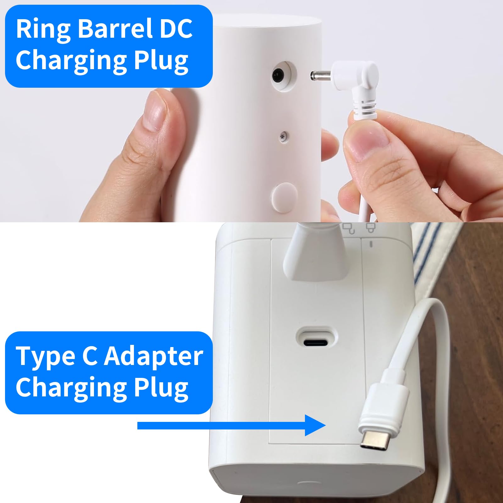 Teczckc Ring solar panel with USB-C adapter for easy charging