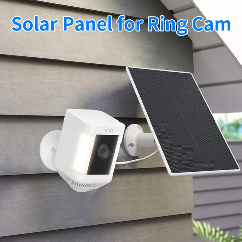 Teczckc Ring Camera solar panel angled installation for reliable daytime charging.