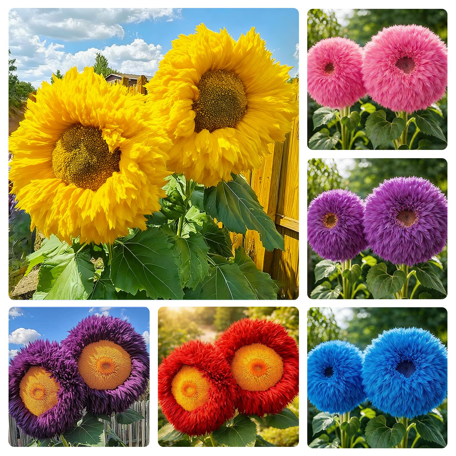 Teddy Bear Sunflower Seeds bloom heads provide vibrant garden focal point