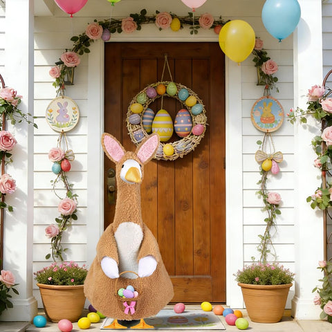 Teeanzo Easter garden party decor idea brings playful focal point outdoors.