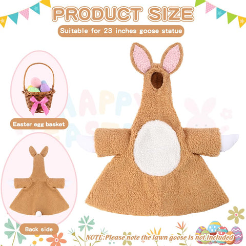 Teeanzo Easter goose outfit basket completes the look with a coordinating accessory.