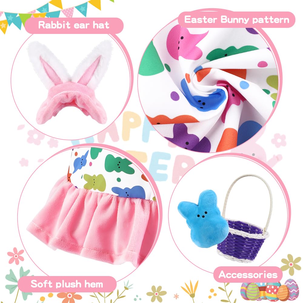 Teeanzo porch goose costume with bunny hat adds playful spring charm.