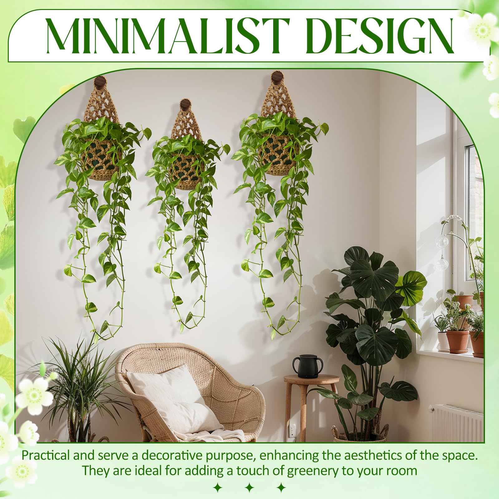 Teecyhooo linen look planters adapt to living rooms and balconies.