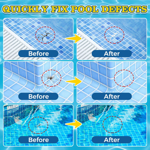Teenanseen Pool Putty mixed in a 1:1 ratio enables quick, strong repairs.