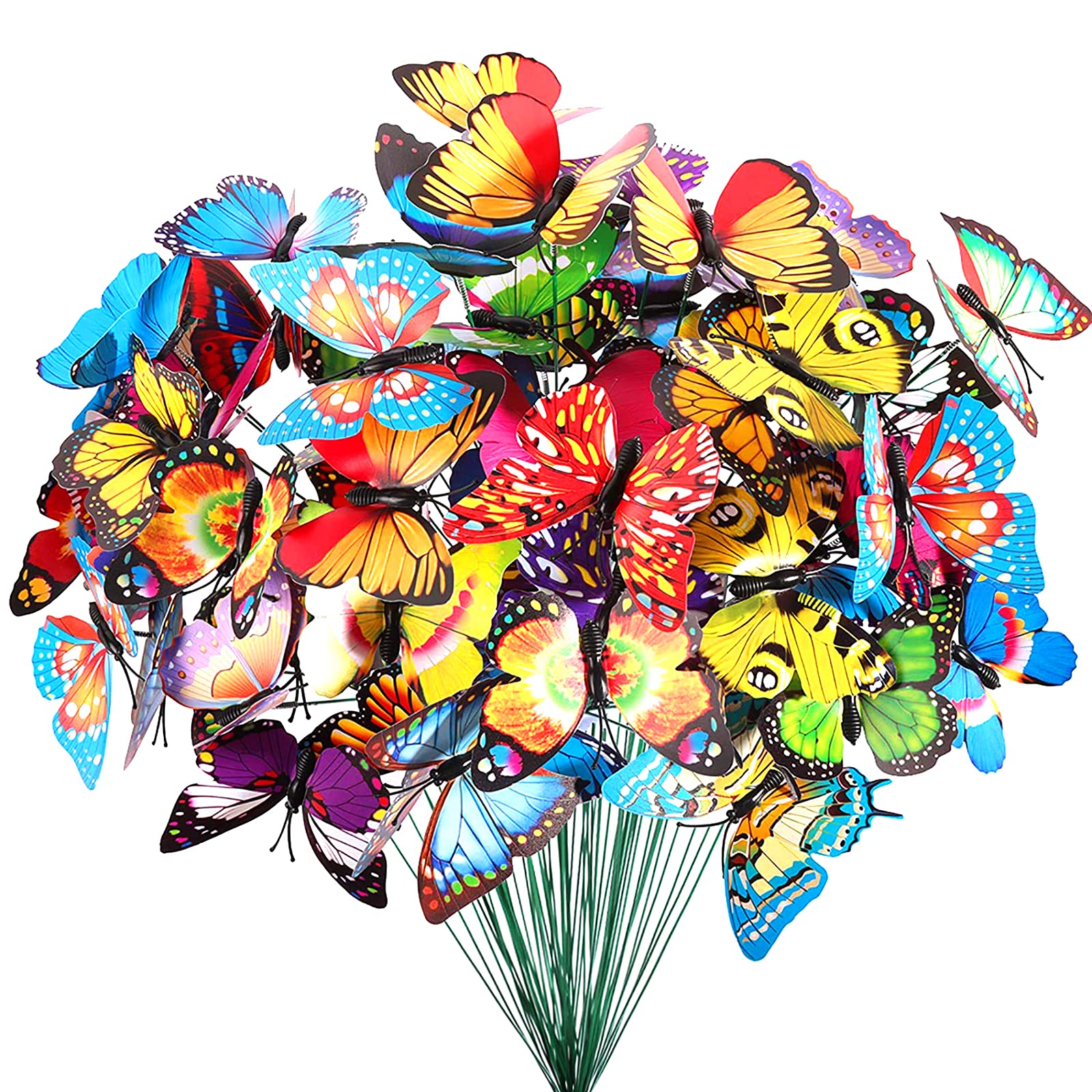 Teenitor butterfly garden stake colors brighten flower borders.