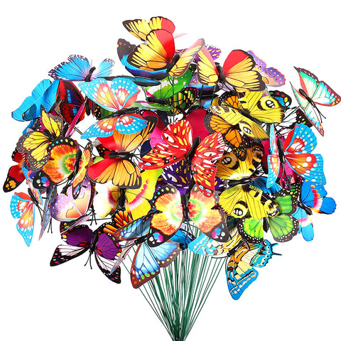 Teenitor butterfly garden stake colors brighten flower borders.