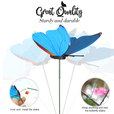 Teenitor 11.2-inch PVC stake provides durable outdoor decor.