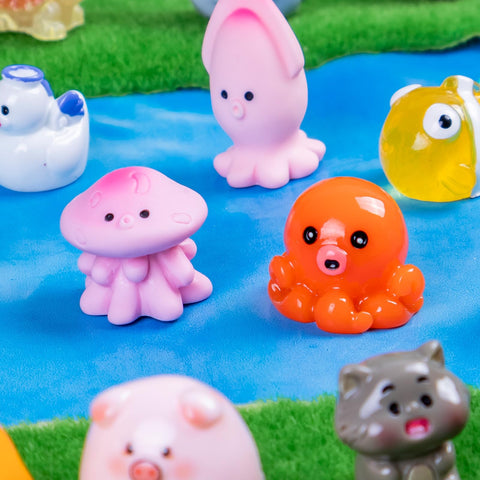 Teenzee craft supplies: small animals for decorations and educational displays.