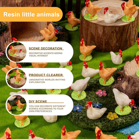 Teenzee chic glossy finish mini animals add delight to home mini landscapes.
