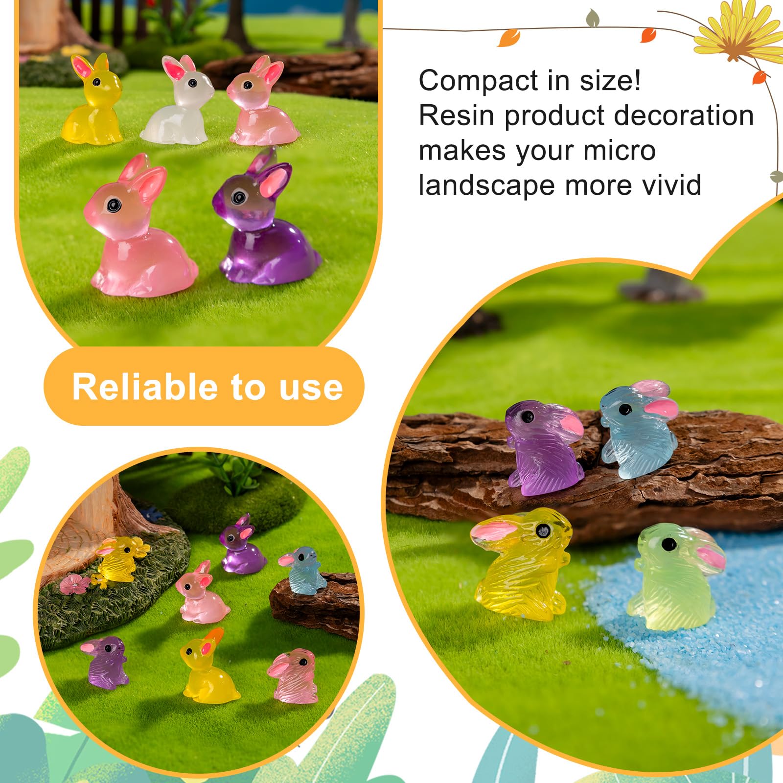 Teenzee glow in the dark bunnies add magic to night displays