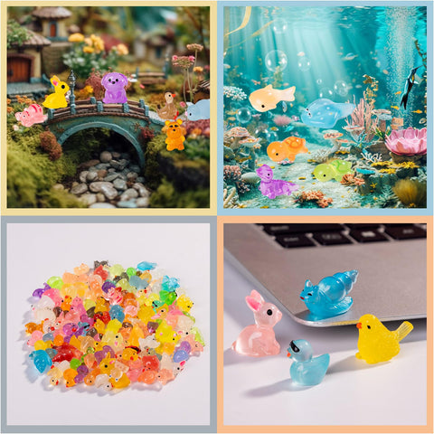 Teenzee micro creatures set for fairy garden accessories and decor projects.