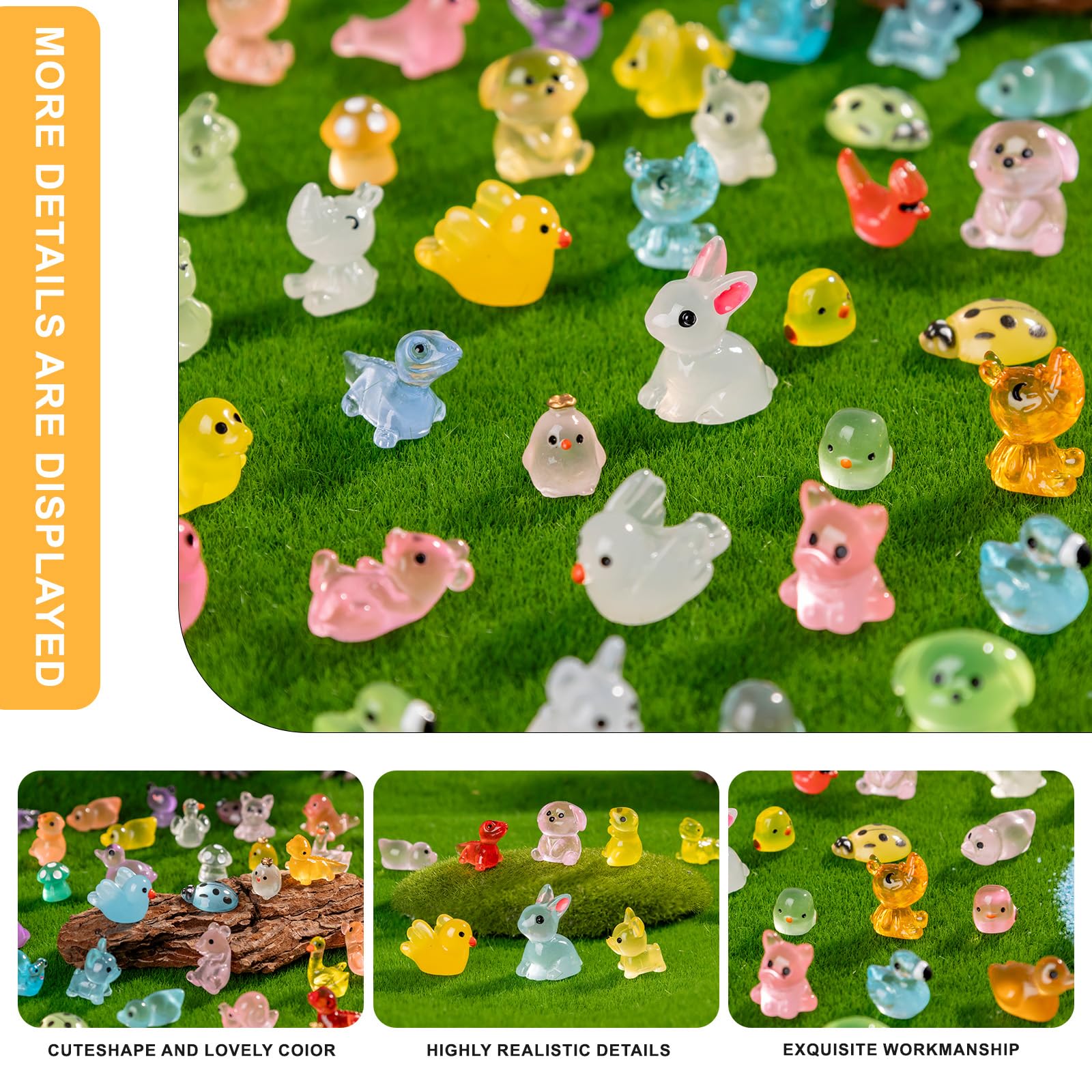 Teenzee colorfully detailed resin animals enhance tiny landscapes and craft projects.