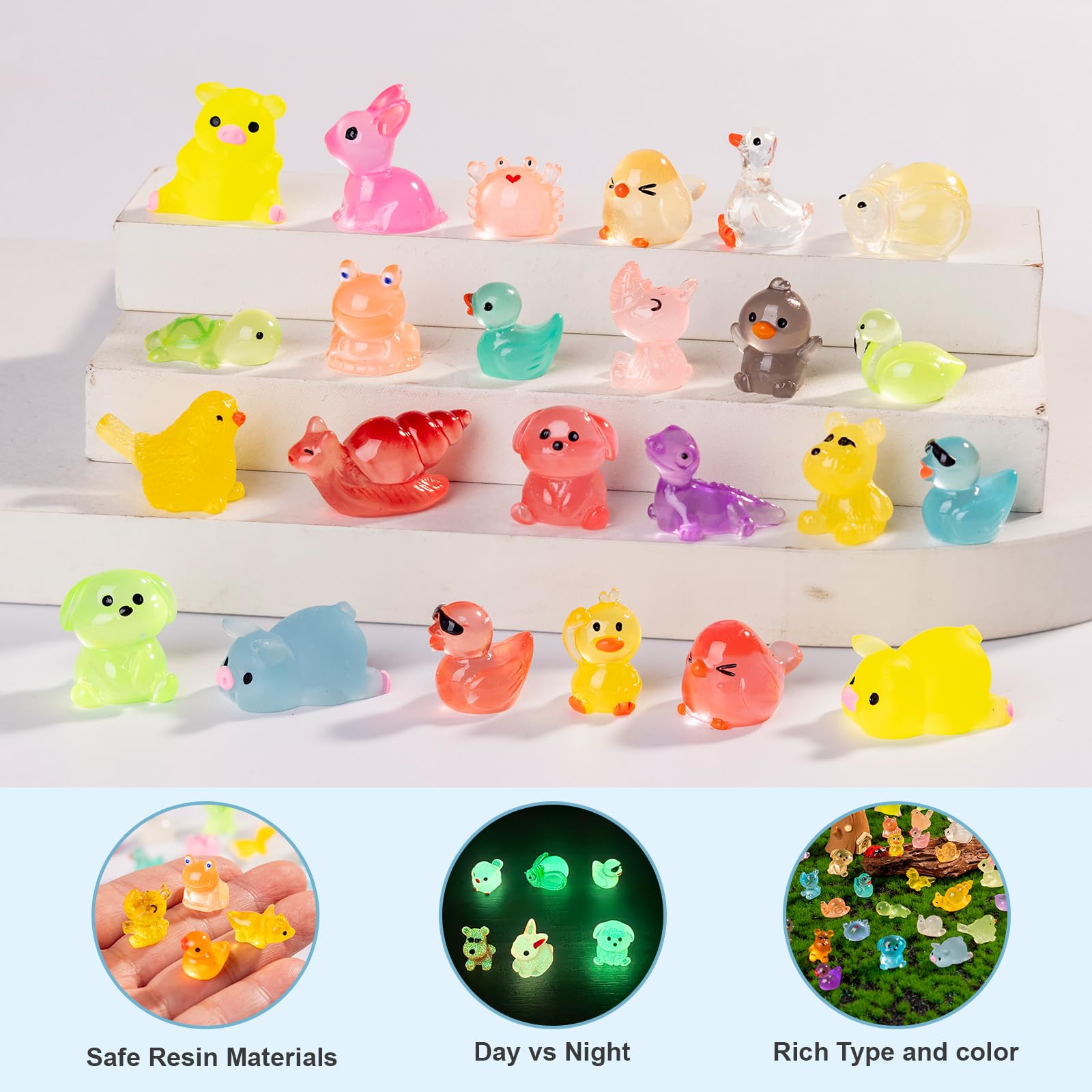 Teenzee mini resin animals ideal for DIY miniature landscapes and gifts.