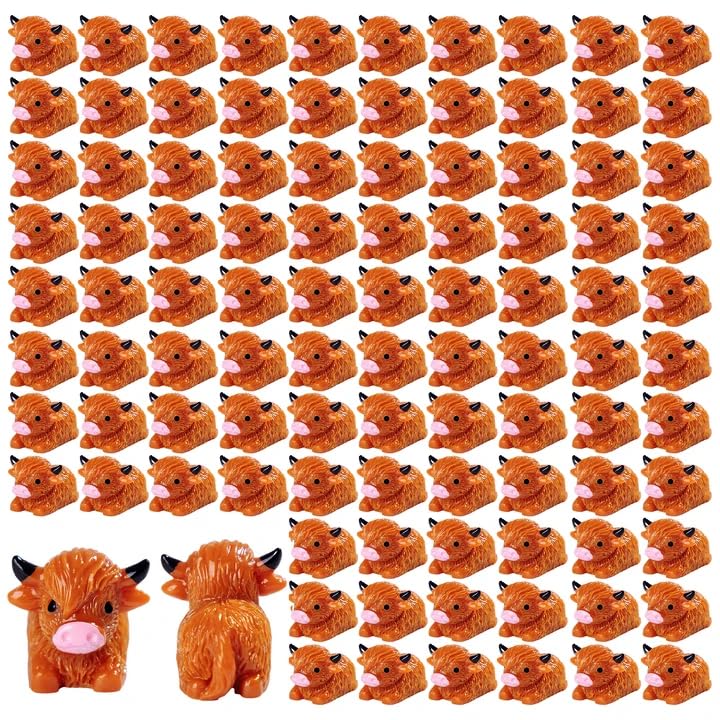 Teenzee mini-highland-cow-figurines-collection add adorable charm to dessert displays.